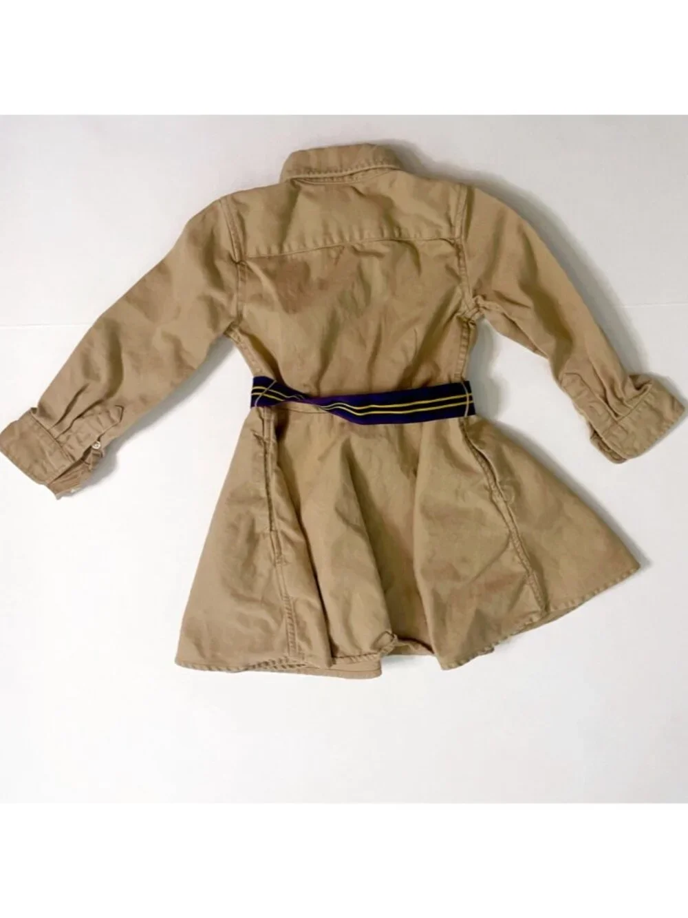 Polo Ralph Lauren Girls Chino Belted Shirtdress, Size 3